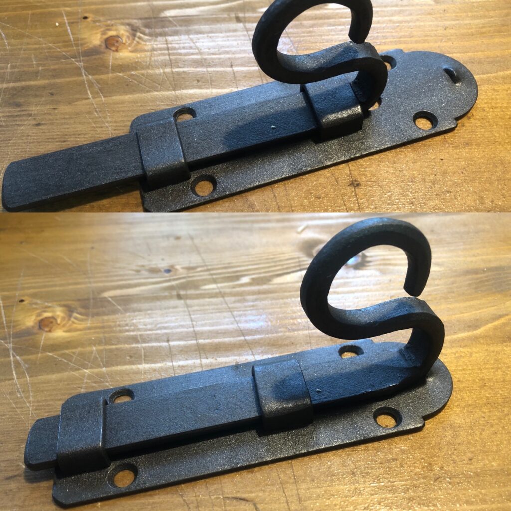 Geschmiedeter Türriegel