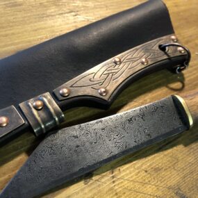 Damast Saxmesser Detail