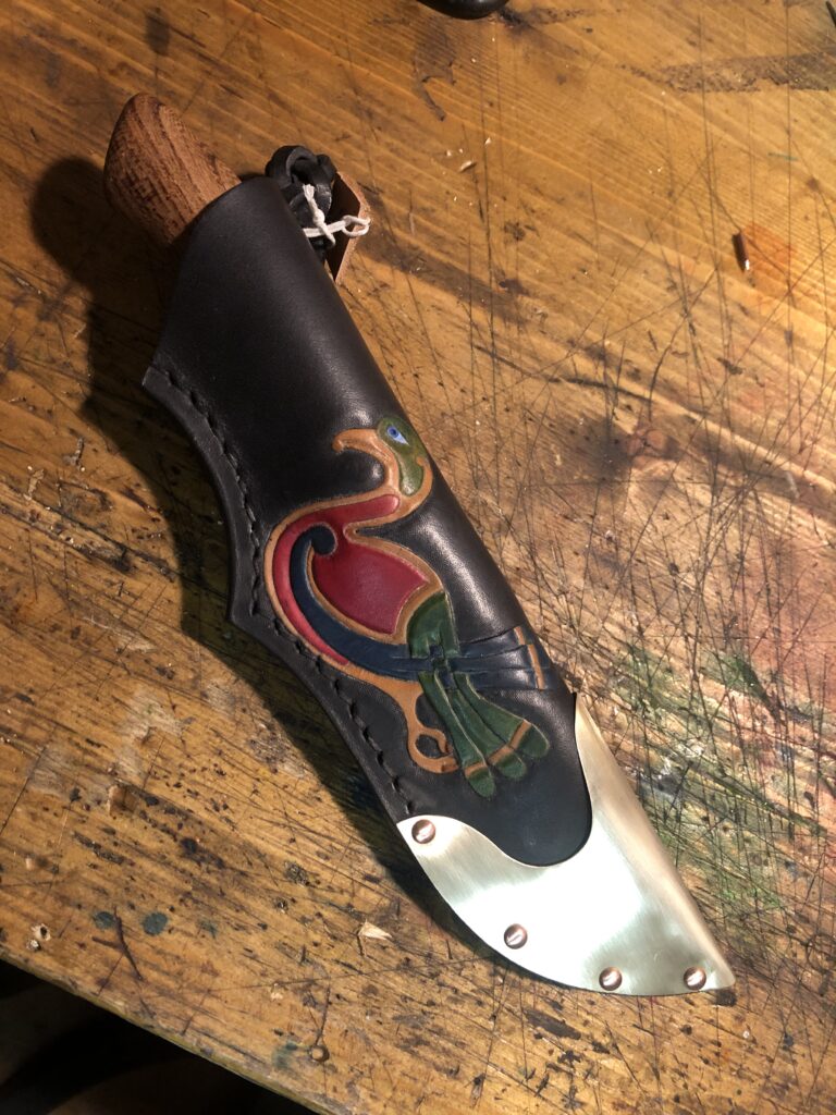 Keltisches Messer mit Lederscheide